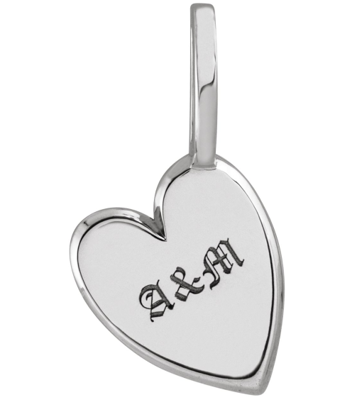 88613 Pendant Sterling Silver 19.2 X 10.6 Mm Polished Engravable Sideways Heart Pendant