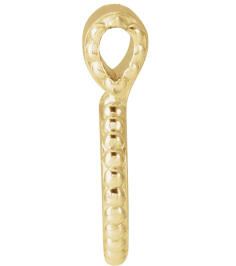 88596 Pendant 14K Yellow 14.75 X 10 Mm Polished Engravable Beaded Disc Pendant