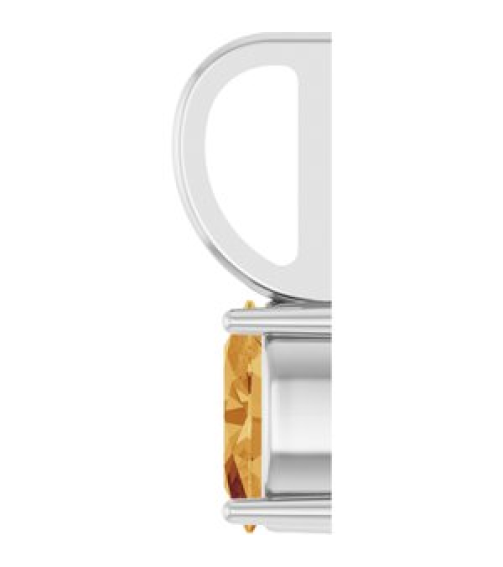 88601 Pendant Set Platinum Oval Natural Citrine 6 X 4 Mm Polished Natural Citrine Solitaire Charm Pendant