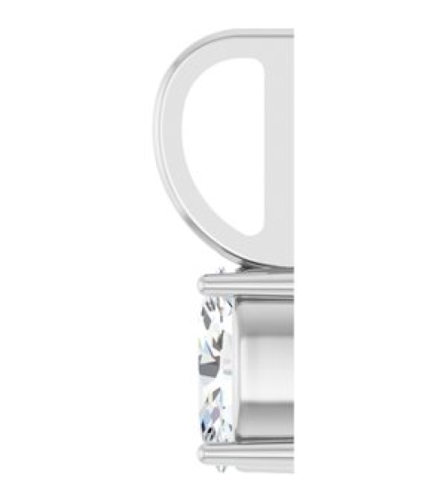88601 Pendant Set Sterling Silver Oval Natural White Sapphire 6 X 4 Mm Polished Natural White Sapphire Solitaire Charm Pendant