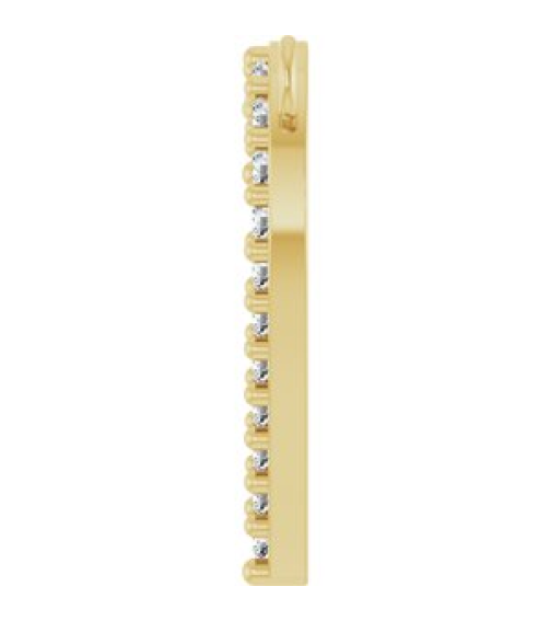 88611 Necklace Center Set 14K Yellow Round Natural Diamond 14 X 13.6 Mm 1.2Mm 16 Ctw I1, G-H Polished 16 Ctw Natural Diamond Heart Necklace Center