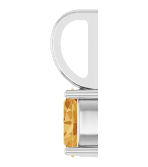88601 Pendant Set Sterling Silver Oval Natural Citrine 5 X 3 Mm Polished Natural Citrine Solitaire Charm Pendant