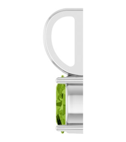 88601 Pendant Set Sterling Silver Oval Natural Peridot 6 X 4 Mm Polished Natural Peridot Solitaire Charm Pendant