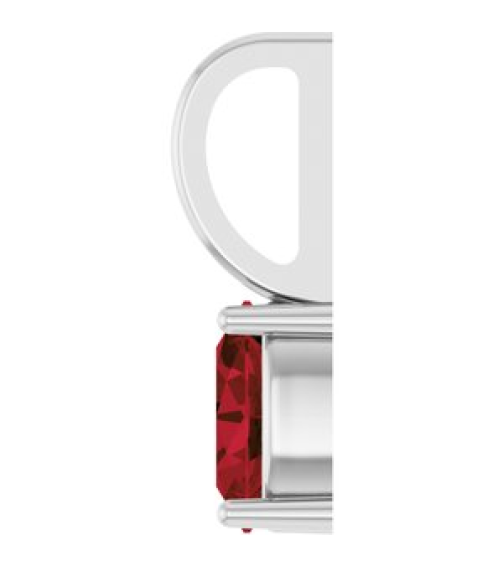 88601 Pendant Set Sterling Silver Oval Natural Mozambique Garnet 5 X 3 Mm Polished Natural Mozambique Garnet Solitaire Charm Pendant