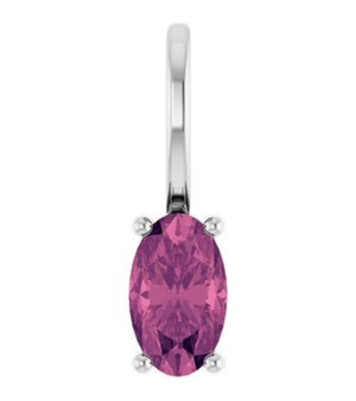 88601 Pendant Set Sterling Silver Oval Natural Pink Tourmaline 5 X 3 Mm Polished Natural Pink Tourmaline Solitaire Charm Pendant