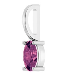 88601 Pendant Set Sterling Silver Oval Natural Pink Tourmaline 5 X 3 Mm Polished Natural Pink Tourmaline Solitaire Charm Pendant