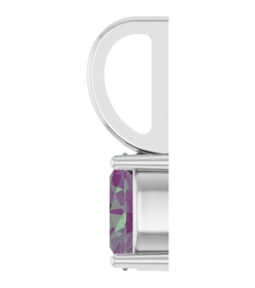 88601 Pendant Set Platinum Oval Lab-Grown Alexandrite 5 X 3 Mm Polished Lab-Grown Alexandrite Solitaire Charm Pendant