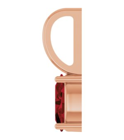 88601 Pendant Set 14K Rose Oval Natural Mozambique Garnet 6 X 4 Mm Polished Natural Mozambique Garnet Solitaire Charm Pendant