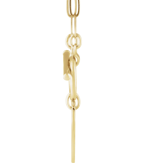 88593 Necklace 14K Yellow Heart 15.6 X 12 Mm 18 In Polished Engravable Heart Toggle Styled Necklace