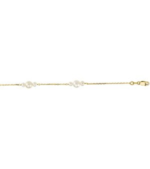 65764 Necklace Set 14K Yellow Pearl Cultured White Freshwater Pearl 5.5-6.0 Mm 17 In Polished Cultured White Freshwater Pearl Necklace