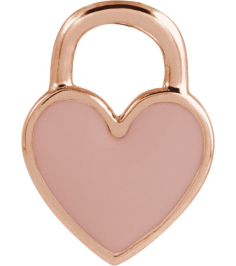 688833 Pendant 14K Rose Pink Enamel 11.57 X 8.7 Mm Polished Pink Enamel Heart Pendant