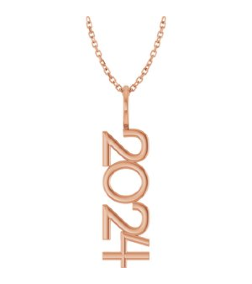 87773 Necklace 14K Rose 2024 30.6 X 6 Mm 16-18 In Polished 2024 Necklace