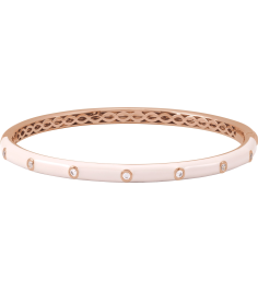 Brc958 Bracelet Set 14K Rose Round Natural Diamond 1.9Mm 15 Ctw I1, G-H 7 In Polished 15 Ctw Natural Diamond Pink Enamel Bangle Bracelet