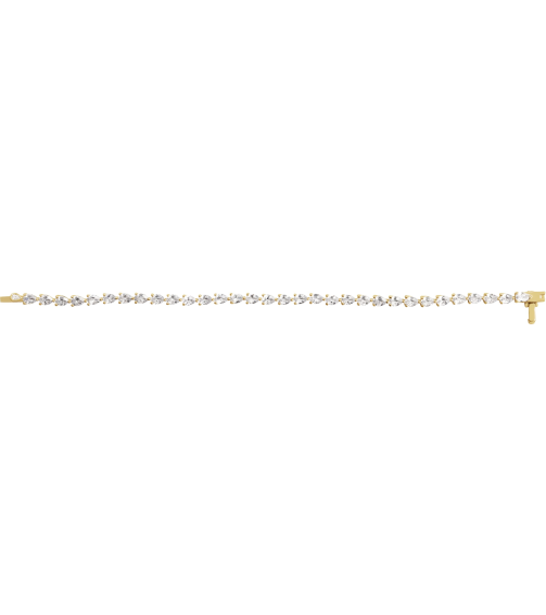 Brc960 Bracelet Set 14K Yellow Pear Lab-Grown Diamond 4.7 X 3.3Mm 6 12 Ctw Si, G-H 7 In Polished 6 12 Ctw Lab-Grown Diamond Line Bracelet