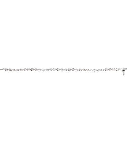 Brc960 Bracelet Set 14K White Pear Lab-Grown Diamond 4.7 X 3.3Mm 6 12 Ctw Si, G-H 7 In Polished 6 12 Ctw Lab-Grown Diamond Line Bracelet