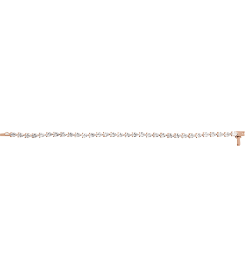 Brc960 Bracelet Set 14K Rose Pear Lab-Grown Diamond 4.7 X 3.3Mm 6 12 Ctw Si, G-H 7 In Polished 6 12 Ctw Lab-Grown Diamond Line Bracelet