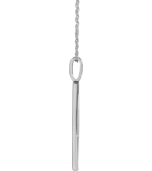 689122 Necklace Set Sterling Silver Round Natural Diamond 1Mm 0.02 Ctw I1-I2, Ghi 18 In Polished .02 Ctw Natural Diamond Love Necklace