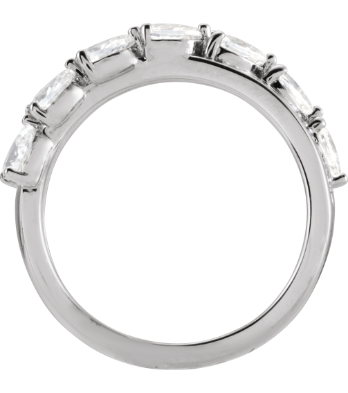689127 Ring Set 14K White Lab-Grown Diamond Pear 4 X 3 Mm Lab-Grown Diamond Polished 1 18 Ctw Lab-Grown Diamond Ring