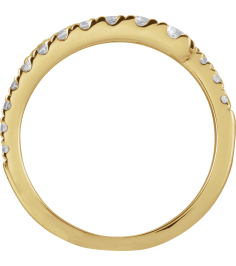 689125 Ring Set 14K Yellow Lab-Grown Diamond Round 3 Mm Lab-Grown Diamond Polished 910 Ctw Lab-Grown Diamond Bypass Ring