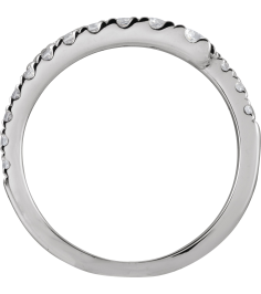 689125 Ring Set 14K White Lab-Grown Diamond Round 3 Mm Lab-Grown Diamond Polished 910 Ctw Lab-Grown Diamond Bypass Ring