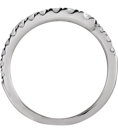 689125 Ring Set 14K White Lab-Grown Diamond Round 3 Mm Lab-Grown Diamond Polished 910 Ctw Lab-Grown Diamond Bypass Ring