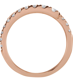 689125 Ring Set 14K Rose Lab-Grown Diamond Round 3 Mm Lab-Grown Diamond Polished 910 Ctw Lab-Grown Diamond Bypass Ring
