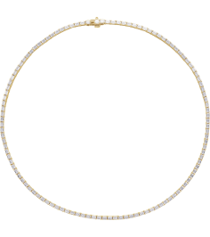 689128 Necklace Set 14K Yellow Emerald Lab-Grown Diamond 3 X 2.1Mm 11 34 Ctw Si, G-H 16 In Polished 11 34 Ctw Lab-Grown Diamond Line Necklace