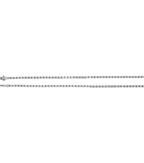689128 Necklace Set 14K White Emerald Lab-Grown Diamond 3 X 2.1Mm 11 34 Ctw I1, G-H 16 In Polished 11 34 Ctw Lab-Grown Diamond Line Necklace