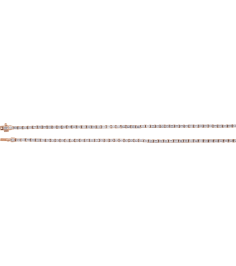 689128 Necklace Set 14K Rose Emerald Lab-Grown Diamond 3 X 2.1Mm 11 34 Ctw I1, G-H 16 In Polished 11 34 Ctw Lab-Grown Diamond Line Necklace