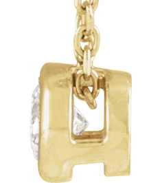 88111 Necklace Set 14K Yellow Round Lab-Grown Diamond 3.6Mm 16 Ct Si1-Si2, Gh 16-18 In Polished 16 Ct Lab Grown Diamond Solitaire Bezel-Set Necklace