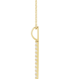 88140 Necklace 14K Yellow Set 10-Stone Lab-Grown Diamond Round 1.7 Mm Si1-Si2, Gh 16 Ctw 16-18 In Polished 16 Ctw Lab-Grown Diamond Vertical Bar Necklace