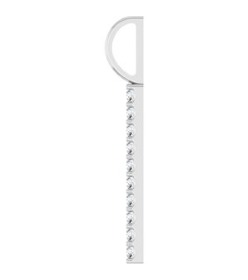 88140 Pendant 14K White Set 10-Stone Lab-Grown Diamond Round 1.7 Mm Si1-Si2, Gh 16 Ctw Polished 16 Ctw Lab-Grown Diamond Vertical Bar Pendant