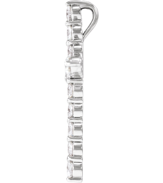 R42359 Pendant Set 14K White Round Lab-Grown Diamond 21.29 X 16.31 Mm 2Mm 12 Ctw Si1-Si2, G-H Polished 12 Ctw Lab-Grown Diamond Cross Pendant
