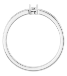71817 Semi-Set 14K White 1-Stone Round 3 Mm Lab-Grown Diamond Polished .08 Ctw Lab Grown Diamond Semi-Set Family Ring