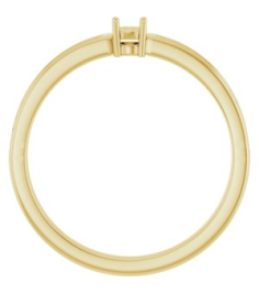 71817 Semi-Set 14K Yellow 1-Stone Round 3 Mm Lab-Grown Diamond Polished .08 Ctw Lab Grown Diamond Semi-Set Family Ring