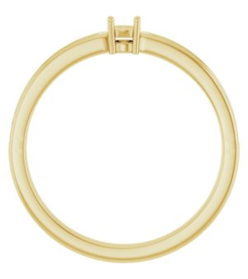 71817 Semi-Set 14K Yellow 1-Stone Round 3 Mm Lab-Grown Diamond Polished .08 Ctw Lab Grown Diamond Semi-Set Family Ring