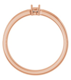 71817 Semi-Set 14K Rose 1-Stone Round 3 Mm Lab-Grown Diamond Polished .08 Ctw Lab Grown Diamond Semi-Set Family Ring