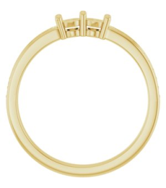 71817 Semi-Set 14K Yellow 2-Stone Round 3 Mm Lab-Grown Diamond Polished .07 Ctw Lab Grown Diamond Semi-Set Family Ring