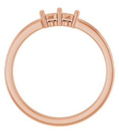 71817 Semi-Set 14K Rose 2-Stone Round 3 Mm Lab-Grown Diamond Polished .07 Ctw Lab Grown Diamond Semi-Set Family Ring