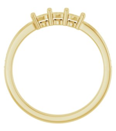 71817 Semi-Set 14K Yellow 3-Stone Round 3 Mm Lab-Grown Diamond Polished .06 Ctw Lab Grown Diamond Semi-Set Family Ring