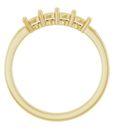 71817 Semi-Set 14K Yellow 4-Stone Round 3 Mm Lab-Grown Diamond Polished .05 Ctw Lab Grown Diamond Semi-Set Family Ring