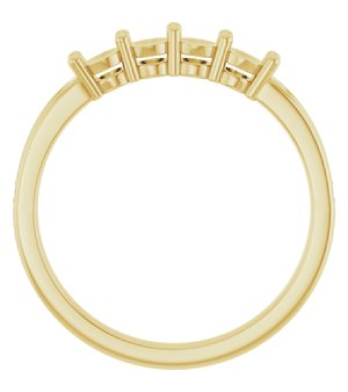 71817 Semi-Set 14K Yellow 4-Stone Round 3 Mm Lab-Grown Diamond Polished .05 Ctw Lab Grown Diamond Semi-Set Family Ring