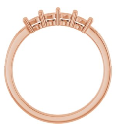 71817 Semi-Set 14K Rose 4-Stone Round 3 Mm Lab-Grown Diamond Polished .05 Ctw Lab Grown Diamond Semi-Set Family Ring