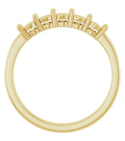 71817 Semi-Set 14K Yellow 5-Stone Round 3 Mm Lab-Grown Diamond Polished .04 Ctw Lab Grown Diamond Semi-Set Family Ring