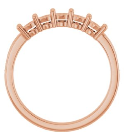 71817 Semi-Set 14K Rose 5-Stone Round 3 Mm Lab-Grown Diamond Polished .04 Ctw Lab Grown Diamond Semi-Set Family Ring