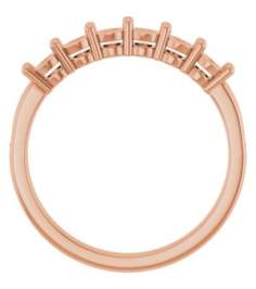 71817 Semi-Set 14K Rose 6-Stone Round 3 Mm Lab-Grown Diamond Polished .03 Ctw Lab Grown Diamond Semi-Set Family Ring