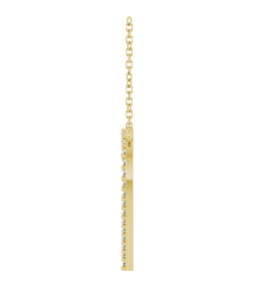 88611 Necklace Set 14K Yellow Round Natural Diamond 19.7 X 16.7 Mm 1.2Mm 14 Ctw I1, G-H 18 In Polished 14 Ctw Natural Diamond Heart Necklace