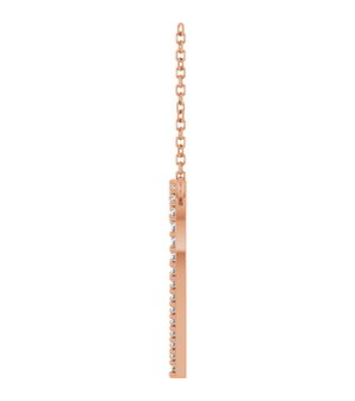 88611 Necklace Set 14K Rose Round Natural Diamond 19.7 X 16.7 Mm 1.2Mm 14 Ctw I1, G-H 18 In Polished 14 Ctw Natural Diamond Heart Necklace