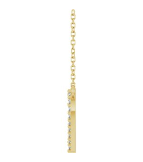 88611 Necklace Set 14K Yellow Round Natural Diamond 13.4 X 12.5 Mm 1.2Mm 16 Ctw I1, G-H 18 In Polished 16 Ctw Natural Diamond Heart Necklace