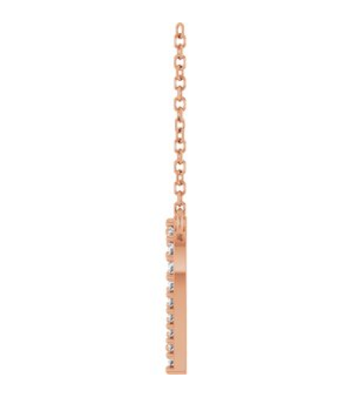 88611 Necklace Set 14K Rose Round Natural Diamond 13.4 X 12.5 Mm 1.2Mm 16 Ctw I1, G-H 18 In Polished 16 Ctw Natural Diamond Heart Necklace